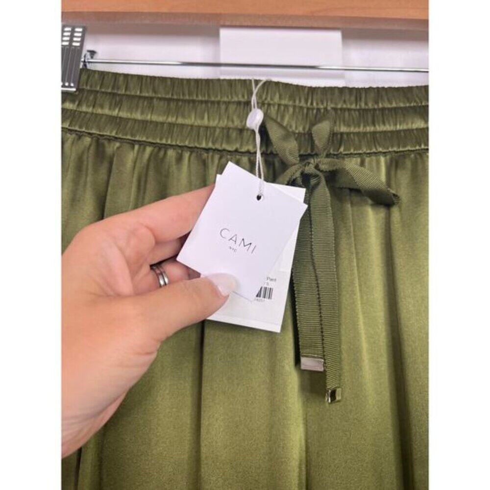 NWT Cami NYC Elsie Silk Drawstring Tea Leaf Green Cargo Elastic Jogger Pant - Picture 4 of 8
